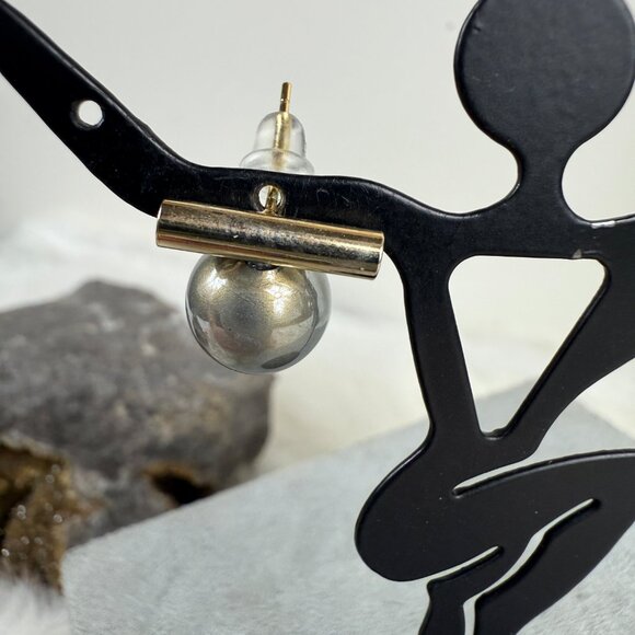 Silver & Gold Tone Pierced Earrings - Picture 2 of 7